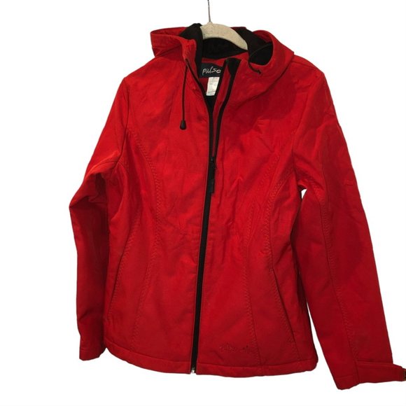Pulse M red zip up lightweight jacket L - Picture 1 of 4